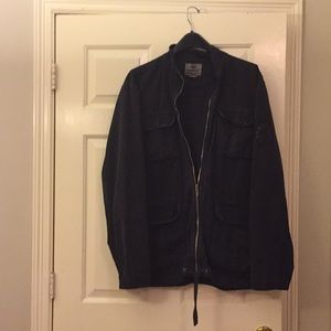 Converse Black Cotton Zip-Up Jacket